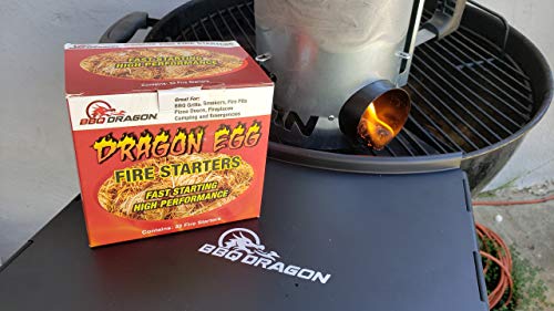 BBQ Dragon Egg Fire Starter-32 Pack Fire Starters for Fireplace-Ultra Fast, Long Lasting Charcoal Starter-Waterproof, Natural Fire Starters for Wood Stove, Campfire, Fire Pit, Charcoal Grill, Fatwood