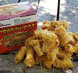 BBQ Dragon Egg Fire Starter-32 Pack Fire Starters for Fireplace-Ultra Fast, Long Lasting Charcoal Starter-Waterproof, Natural Fire Starters for Wood Stove, Campfire, Fire Pit, Charcoal Grill, Fatwood