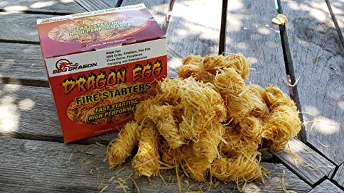 BBQ Dragon Egg Fire Starter-32 Pack Fire Starters for Fireplace-Ultra Fast, Long Lasting Charcoal Starter-Waterproof, Natural Fire Starters for Wood Stove, Campfire, Fire Pit, Charcoal Grill, Fatwood