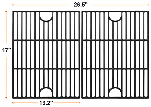 Grill Grates Replacement for Nexgrill 4 Burner 720-0830H 720-0783E, 5 Burner 720-0888N 720-0888 720-0697, Charbroil 4 Burner 463241113 463449914, Kenmore 720-0670A and Others,17"x13 1/4" ,2 Pack