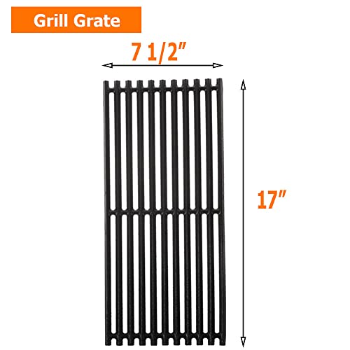 BBQ Future 17" Grill Grates Replacement Parts for Charbroil Commercial TRU-Infrared Gas Grills 463355220 463242516 463243016, Cast Iron Cooking Grid for Charbroil 463243016 463246018 G474-0017-W1