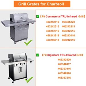 BBQ Future 17" Grill Grates Replacement Parts for Charbroil Commercial TRU-Infrared Gas Grills 463355220 463242516 463243016, Cast Iron Cooking Grid for Charbroil 463243016 463246018 G474-0017-W1