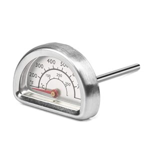 Hisencn G351-0076-W1 Temp Gauge, Thermometer, Heat Indicator Replacement for Charbroil and Kenmore Gas Grill Models Stainless Steel Temperature Gauge T00473 1PK Repair Parts