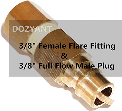 DOZYANT 5 feet Propane Regulator Hose and 3/8 inch Female Quick Connect for Mr Heater F271803 Big Buddy Indoor Outdoor Heater and Most Gas Grill, Fire Pit