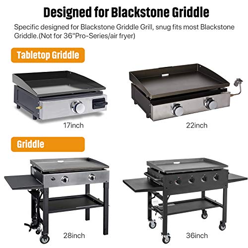 RUSFOL Upgraded Stainless Steel Griddle Caddy for 28"/36" Blackstone Griddles, with a Allen Key, Space Saving BBQ Accessories Storage Box, Free from Drill Hole&Easy to Install