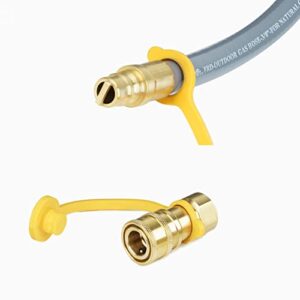 Kenmeister Chef 24 Feet 1/2 ID Natural Gas Hose with Quick Connect/Disconnect and 3/8" Female Flare by 1/2" Male Flare Adapter for Outdoor NG/Propane Appliance