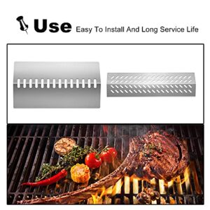 Clivimi Grill Heat Plates Flame Tamer BBQ Gas Grill Replacement Parts for Bull 16521 16631, 16670 16520, Cal Flame bbq04103000, G Series G5, Brahma 57569, Stainless Steel Tent Shield Burner Cover