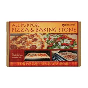 Pizzacraft PC9899 Rectangular ThermaBond Baking and Pizza Stone for Oven or Grill, 20" x 13.5"