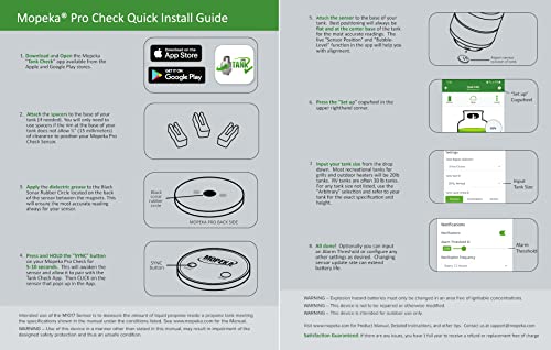 Mopeka Pro Check Bundle - 1 Pro Check Sensor and 1 Wifi Bridge/Gateway - Wireless Propane Gauge for your RV, BBQ Grill, and Patio Heater LPG Tanks - Monitor Propane Levels with the Free Tank Check App