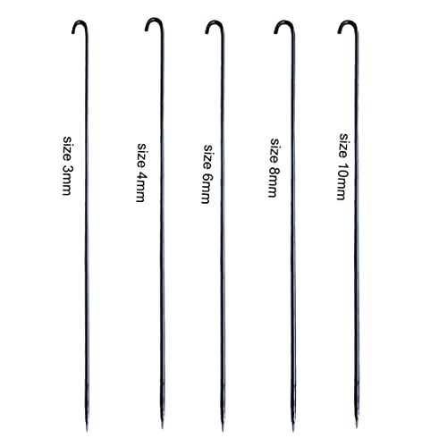 Metal Skewers, 39" in length BBQ/ Tandoor 6 mm thickness : Mild Steel (Pack of 4)