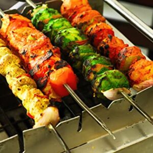 Metal Skewers, 39" in length BBQ/ Tandoor 6 mm thickness : Mild Steel (Pack of 4)