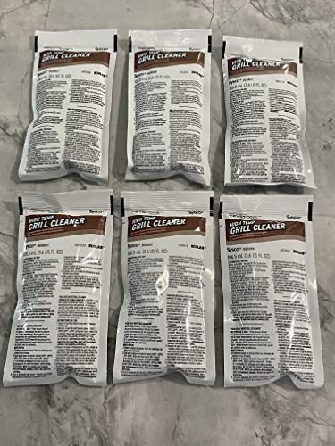 Keystone(TM) High Temp Grill Cleaner, Bundle of 6 x 3.6 oz pouches, for Kitchen, Food Truck, Professional Kitchen