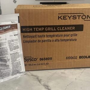 Keystone(TM) High Temp Grill Cleaner, Bundle of 6 x 3.6 oz pouches, for Kitchen, Food Truck, Professional Kitchen