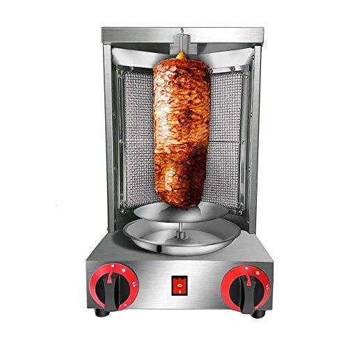 Zz Pro Shawarma Doner Kebab Machine Gyro Grill with 2 Burner Vertical Broiler for Commercial home Kitchen