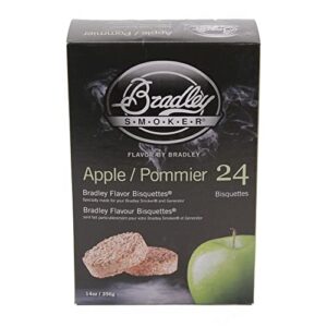 bradley smoker btap24 btap24-flavor bisquettes-apple 24pk, one size, multi