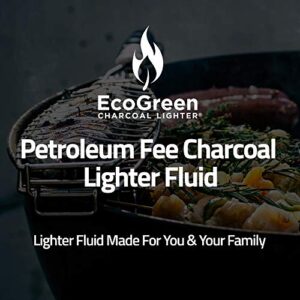 EcoGreen Natural Charcoal Starter Lighter Fluid, Petroleum Free BBQ Fire Starter and Grill Starter for Charcoal Grills, 100% Natural Charcoal Lighter Fluid (6 Pack)