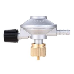gohantee propane low pressure regulator ajustable flow with 8mm barb hose connection connect 1lb disposal bottle valve for camping stove