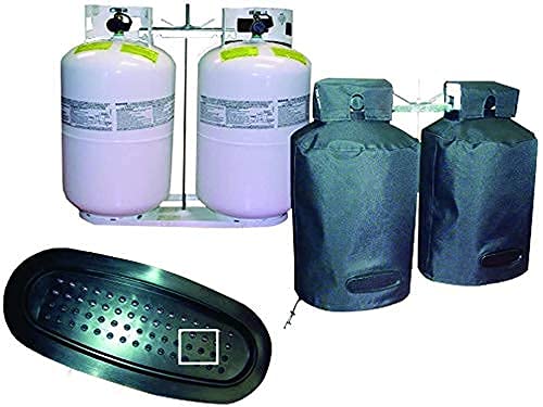 20lb Propane Tank Cover ,Ventilated Propane Gas Can Protection Covers, Heavy Duty RV Propane Tank Cover, Propane Bottle Storage Bag, Waterproof & Weather Resistant, Black, 12.5 x 12.5 x 24 inches