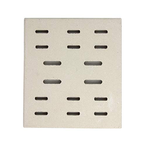 Hongso 8" x 7.25" Replacement Ceramic Radiant Flame Tamer, Heat Plate for Bakers and Chefs, SAMS & Turbo, Fiesta, Grand Hall Y0005XC, Member's Mark Gas Grill Models, CRG501 6-Pk