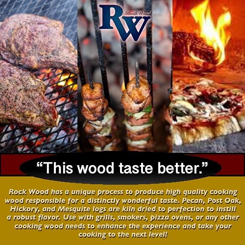 Rock Wood Cooking Wood Logs - (25-30 lbs.) - USDA Certified Kiln Dried (Mesquite)