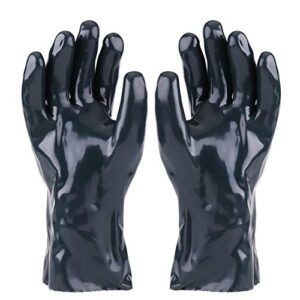 flexzion bbq gloves hot food gloves (1 pair) - griller insulated heat-resistant neoprene durable and reusable for handling hot food right off bbq grill meat, steak, turkey, pulling pork