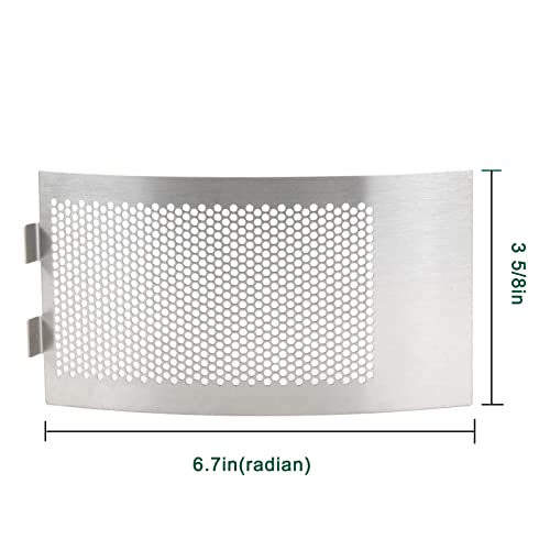 Quantfire Mesh Screen Draft Door for XLarge&2XLarge Big Green Egg Bottom Vent Accessories, Stainless Punched Mesh Panel