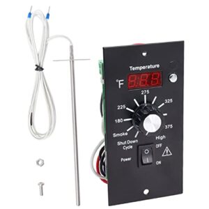 digital thermostat kit compatible with traeger pellet grills bac200 bac236 bac283 bac388 bac389 bac382 replacement parts with led display temperature control panel & 7" rtd temperature sensor probe