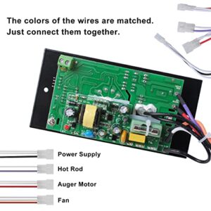 Digital Thermostat Kit Compatible with Traeger Pellet Grills BAC200 BAC236 BAC283 BAC388 BAC389 BAC382 Replacement Parts with LED Display Temperature Control Panel & 7" RTD Temperature Sensor Probe