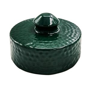 Ceramic Damper Top for Medium Large and XLarge Big Green Egg,Dual Function Ceramic Grill Top Damper,Kamado Accessories Charcoal Grill Top Parts Replacement for Easy Grasp and Anti-Hot