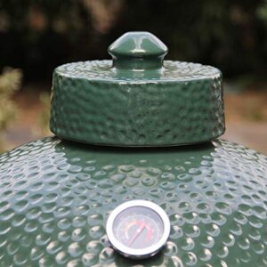 Ceramic Damper Top for Medium Large and XLarge Big Green Egg,Dual Function Ceramic Grill Top Damper,Kamado Accessories Charcoal Grill Top Parts Replacement for Easy Grasp and Anti-Hot