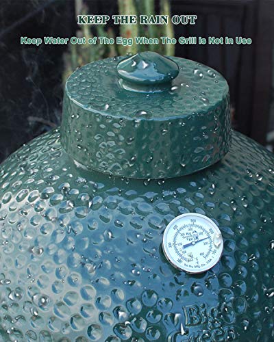 Ceramic Damper Top for Medium Large and XLarge Big Green Egg,Dual Function Ceramic Grill Top Damper,Kamado Accessories Charcoal Grill Top Parts Replacement for Easy Grasp and Anti-Hot