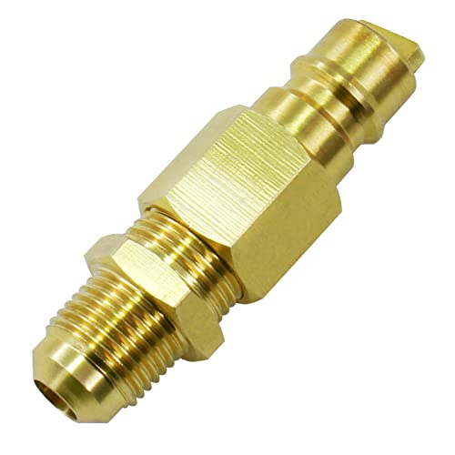 MENSI 3/8" Male Flare Natural Hose Adapter Convert to Natural Gas 3/8" Quick Disconnect Plug