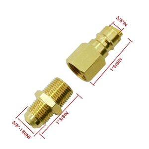 MENSI 3/8" Male Flare Natural Hose Adapter Convert to Natural Gas 3/8" Quick Disconnect Plug