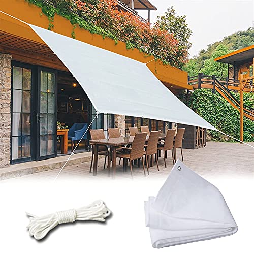 ALBN-Shading net Patio Shade Netting HDPE UV Protection with Eyelet Fits Outdoor Balcony Garden Plant Cover (Color : White, Size : 2x1.5m)