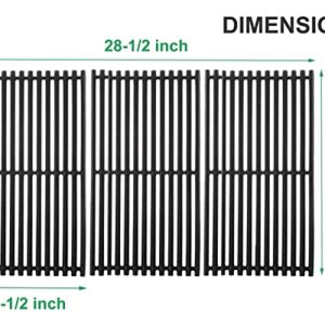 Blackhoso Grill Grates Replacement Parts for Charbroil Tru-Infrared 466242715 463242715 463242716, Cast Iron Infrared Grill Grates for Charbroil 463276016 466242815, Lowes 606682 639322 Gas Grills