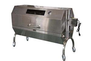 charotis charcoal spit roaster, 50w motor, 100% stainless steel bbq rotisserie for whole pig, lamb, goat - model ssh1 -dx