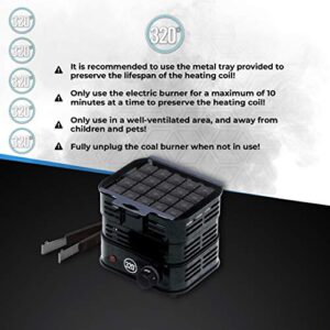 320º Electric 'High Tower' Charcoal Burner for BBQ & Coconut Coal Coil Stove Lighter - FULL WARRANTY