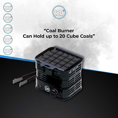 320º Electric 'High Tower' Charcoal Burner for BBQ & Coconut Coal Coil Stove Lighter - FULL WARRANTY