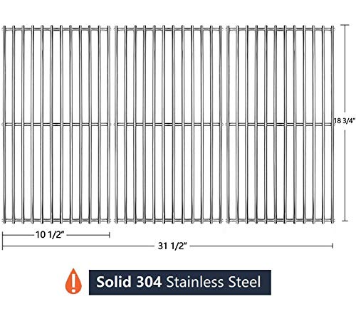 Hongso 18.75" SUS304 Grill Grates and 16 inch Cast Iron Burners for Members Mark Y0101XC Y0660NG, Grand Hall Grill Models