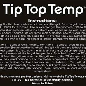 TipTopTemp Attachable Grill Temperature Regulator TTT-02