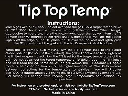 TipTopTemp Attachable Grill Temperature Regulator TTT-02