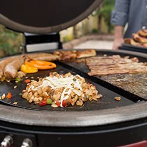 Kamado Joe KJ-HCIGRIDDLE Half Moon Cast Iron Reversible Grill Griddle for Classic Joe, Black