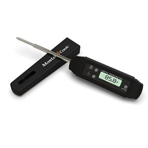 master cook pocket meat thermometer instant read, mini, black