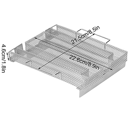 Cold Smoke Generator, 21.5x22.6x4.6cm M Type Stainless Steel Smoked Network Disk Cold Smoke Generator, for Barbecue, Bacon Roast, BBQ Grill
