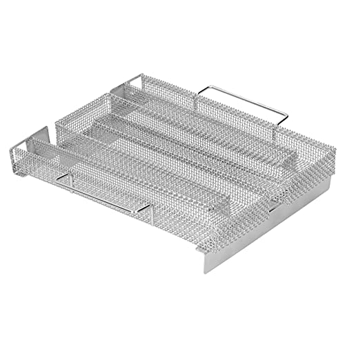 Cold Smoke Generator, 21.5x22.6x4.6cm M Type Stainless Steel Smoked Network Disk Cold Smoke Generator, for Barbecue, Bacon Roast, BBQ Grill