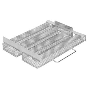 Cold Smoke Generator, 21.5x22.6x4.6cm M Type Stainless Steel Smoked Network Disk Cold Smoke Generator, for Barbecue, Bacon Roast, BBQ Grill