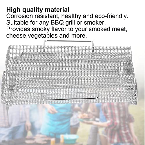 Cold Smoke Generator, 21.5x22.6x4.6cm M Type Stainless Steel Smoked Network Disk Cold Smoke Generator, for Barbecue, Bacon Roast, BBQ Grill