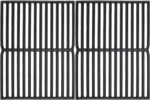 uniflasy 15 inch cast iron grill cooking grid grate for weber old spirit 200 series, spirit e/s 200 & 210 with side control panel, spirit 500, genesis silver a, for weber 7522 7523 7521 65904 65905