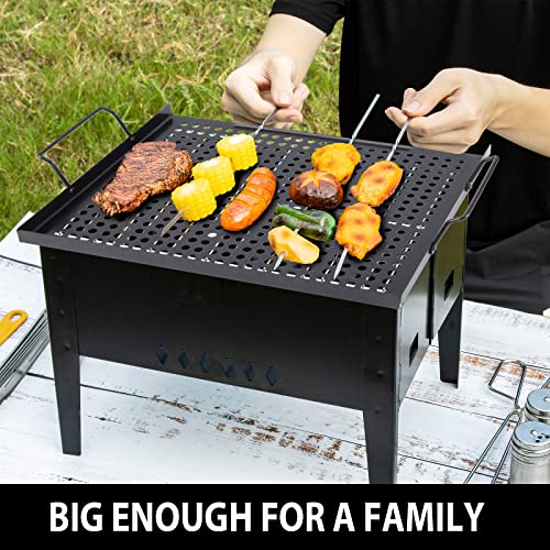 2 Pack Grill Basket, Grilling Pan Nonstick Grill Topper with Holes, BBQ Grill Tray Vegetable Grill Pans for Outdoor Grill, Grill Cookware Grill Accessories for Vegetable, Meat, Fish