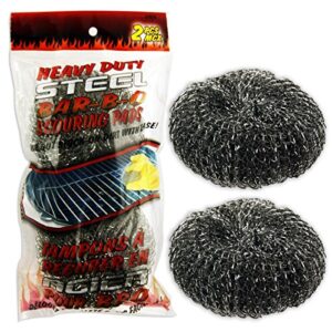 heavy-duty steel wool barbecue grill cleaner pads
